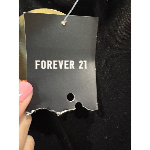 Forever 21 Black Velvet Ruffle Off Shoulder Bodycon Mini Dress - M - Picture 4 of 6